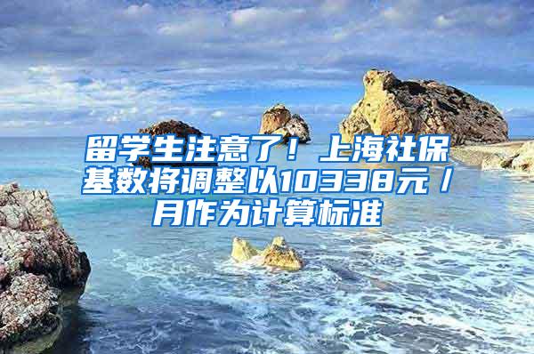 留学生注意了！上海社保基数将调整以10338元／月作为计算标准