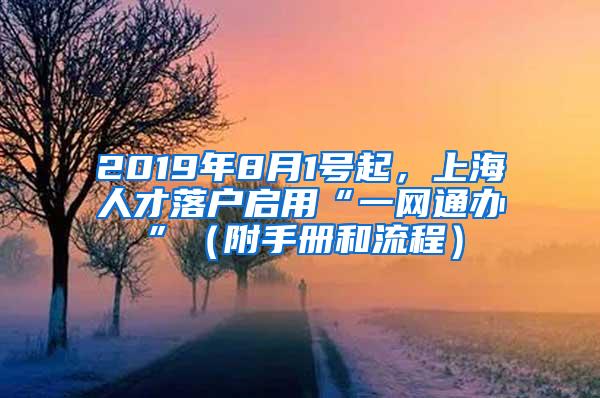 2019年8月1号起，上海人才落户启用“一网通办”（附手册和流程）