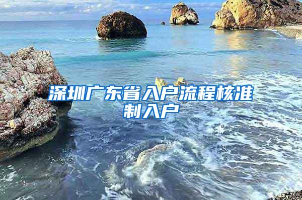 深圳广东省入户流程核准制入户