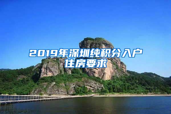 2019年深圳纯积分入户住房要求