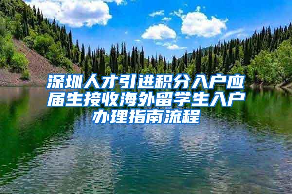 深圳人才引进积分入户应届生接收海外留学生入户办理指南流程