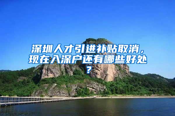 深圳人才引进补贴取消，现在入深户还有哪些好处？