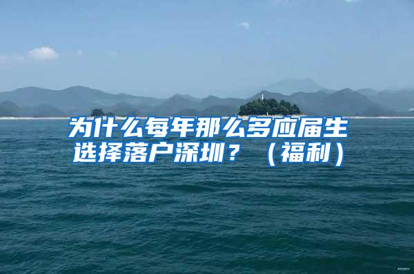 为什么每年那么多应届生选择落户深圳？（福利）