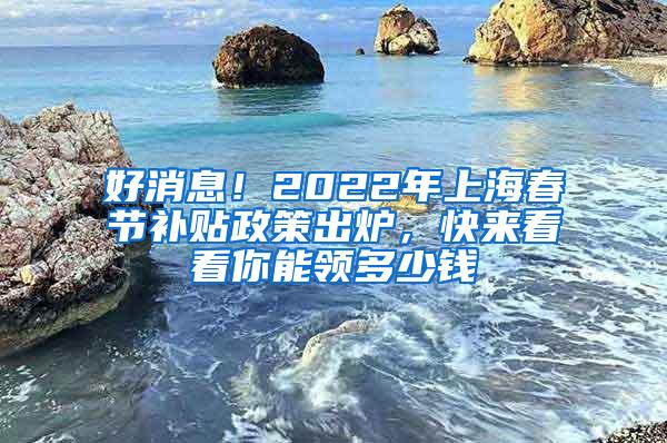 好消息！2022年上海春节补贴政策出炉，快来看看你能领多少钱