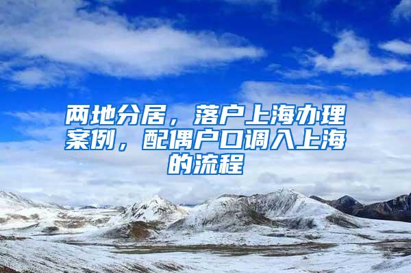 两地分居，落户上海办理案例，配偶户口调入上海的流程