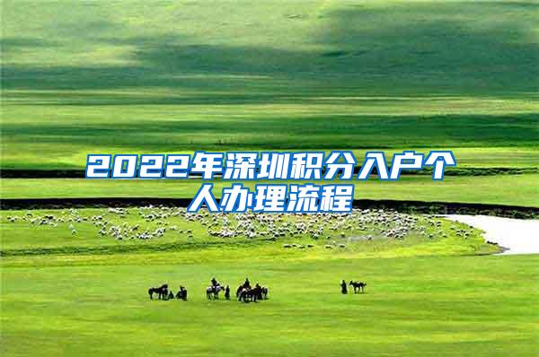 2022年深圳积分入户个人办理流程