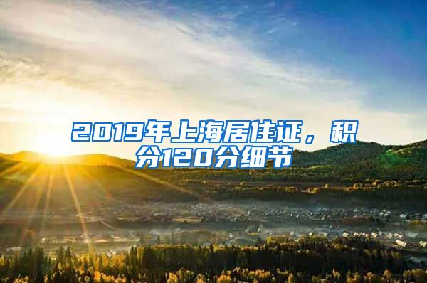 2019年上海居住证，积分120分细节