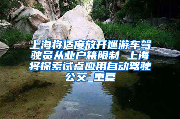 上海将适度放开巡游车驾驶员从业户籍限制 上海将探索试点应用自动驾驶公交_重复