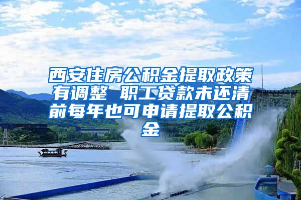 西安住房公积金提取政策有调整 职工贷款未还清前每年也可申请提取公积金