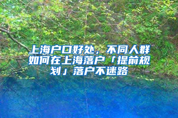 上海户口好处，不同人群如何在上海落户「提前规划」落户不迷路