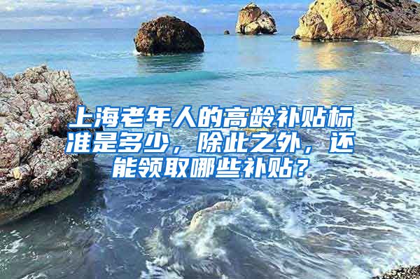 上海老年人的高龄补贴标准是多少，除此之外，还能领取哪些补贴？