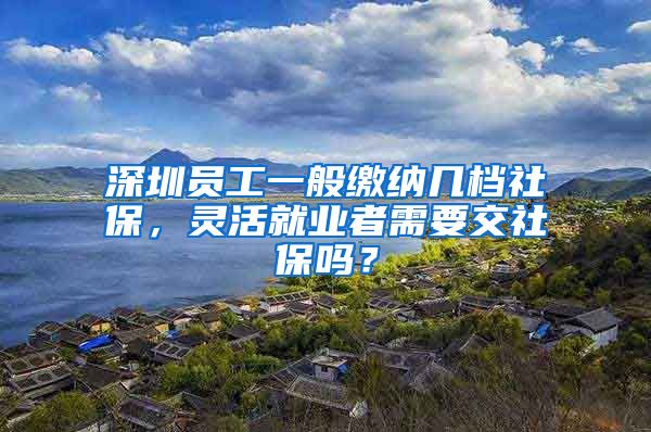 深圳员工一般缴纳几档社保，灵活就业者需要交社保吗？