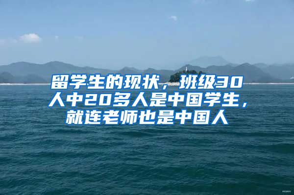 留学生的现状，班级30人中20多人是中国学生，就连老师也是中国人