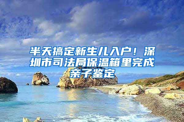 半天搞定新生儿入户！深圳市司法局保温箱里完成亲子鉴定