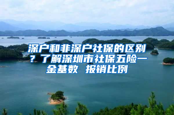 深户和非深户社保的区别？了解深圳市社保五险一金基数 报销比例