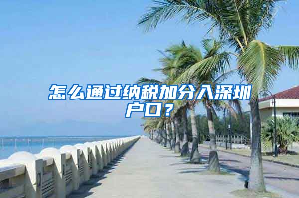 怎么通过纳税加分入深圳户口？