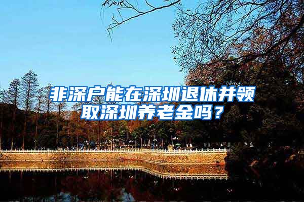 非深户能在深圳退休并领取深圳养老金吗？