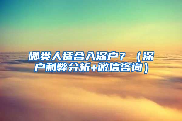 哪类人适合入深户？（深户利弊分析+微信咨询）