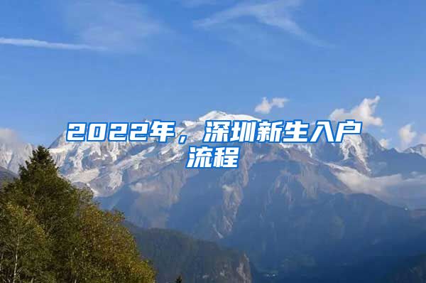 2022年，深圳新生入户流程