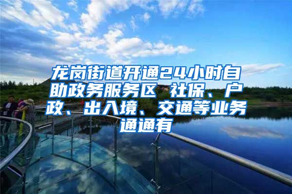 龙岗街道开通24小时自助政务服务区 社保、户政、出入境、交通等业务通通有