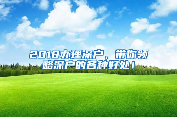 2018办理深户，带你领略深户的各种好处！