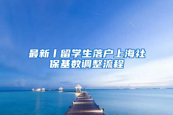 最新丨留学生落户上海社保基数调整流程