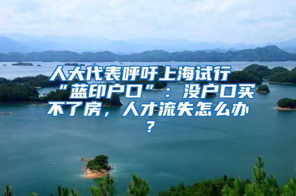 人大代表呼吁上海试行“蓝印户口”：没户口买不了房，人才流失怎么办？