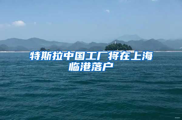 特斯拉中国工厂将在上海临港落户