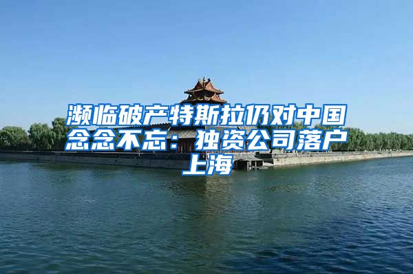 濒临破产特斯拉仍对中国念念不忘：独资公司落户上海