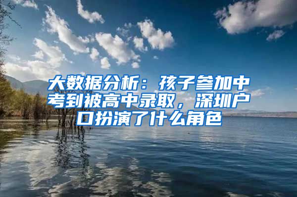 大数据分析：孩子参加中考到被高中录取，深圳户口扮演了什么角色