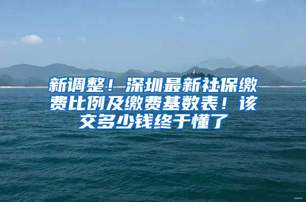 新调整！深圳最新社保缴费比例及缴费基数表！该交多少钱终于懂了