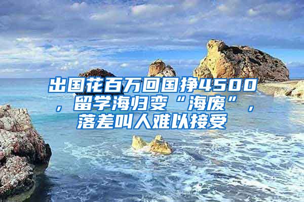 出国花百万回国挣4500，留学海归变“海废”，落差叫人难以接受