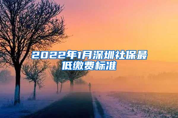 2022年1月深圳社保最低缴费标准